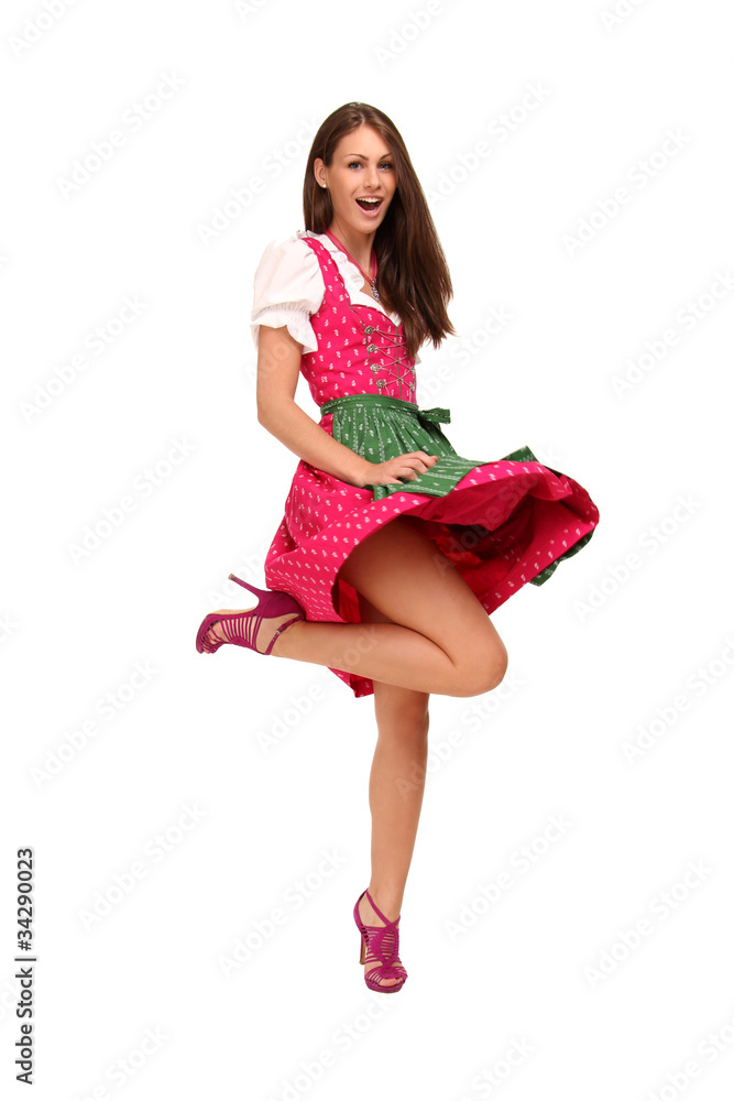 Naklejka premium Frau im Dirndl