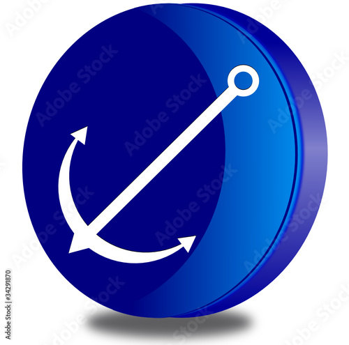 Anchor glossy icon