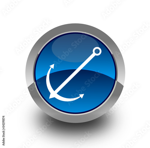 Anchor glossy icon
