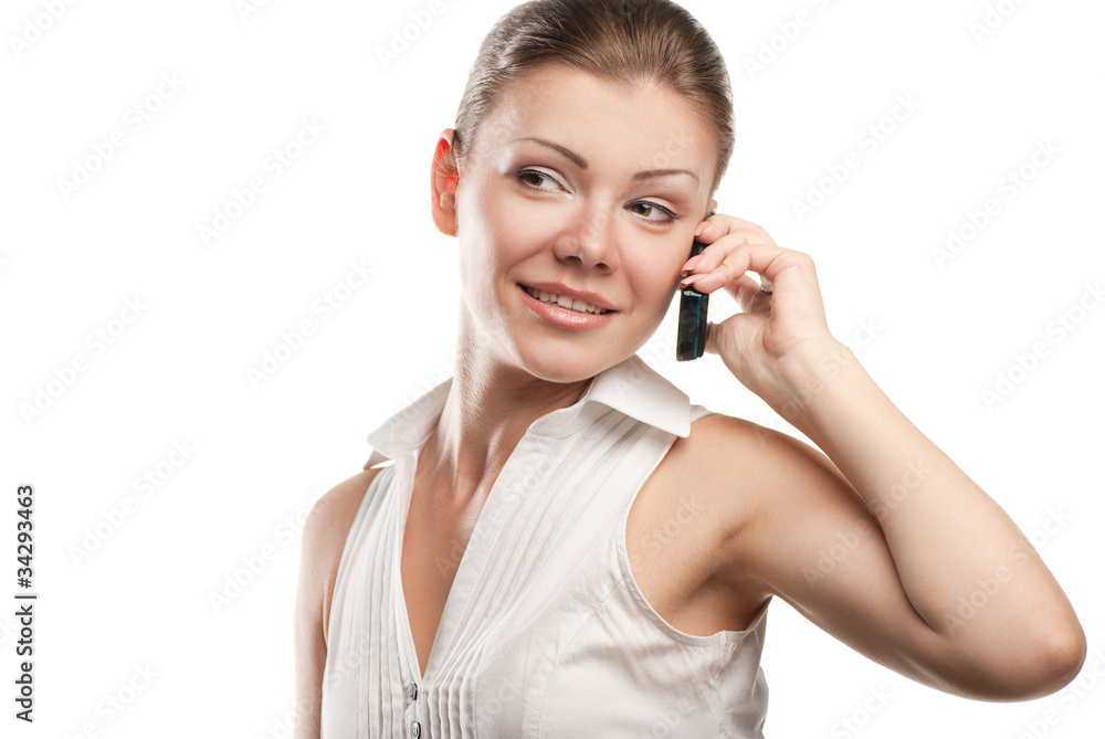young beautiful business woman with phone young beautiful business woman with phone