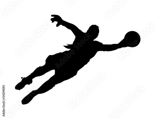 Fussballtorwartin – Hechtsprung