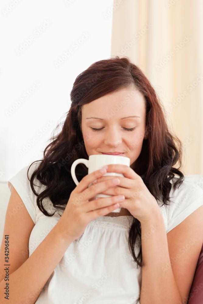 Woman drinking coffee Woman drinking coffee
