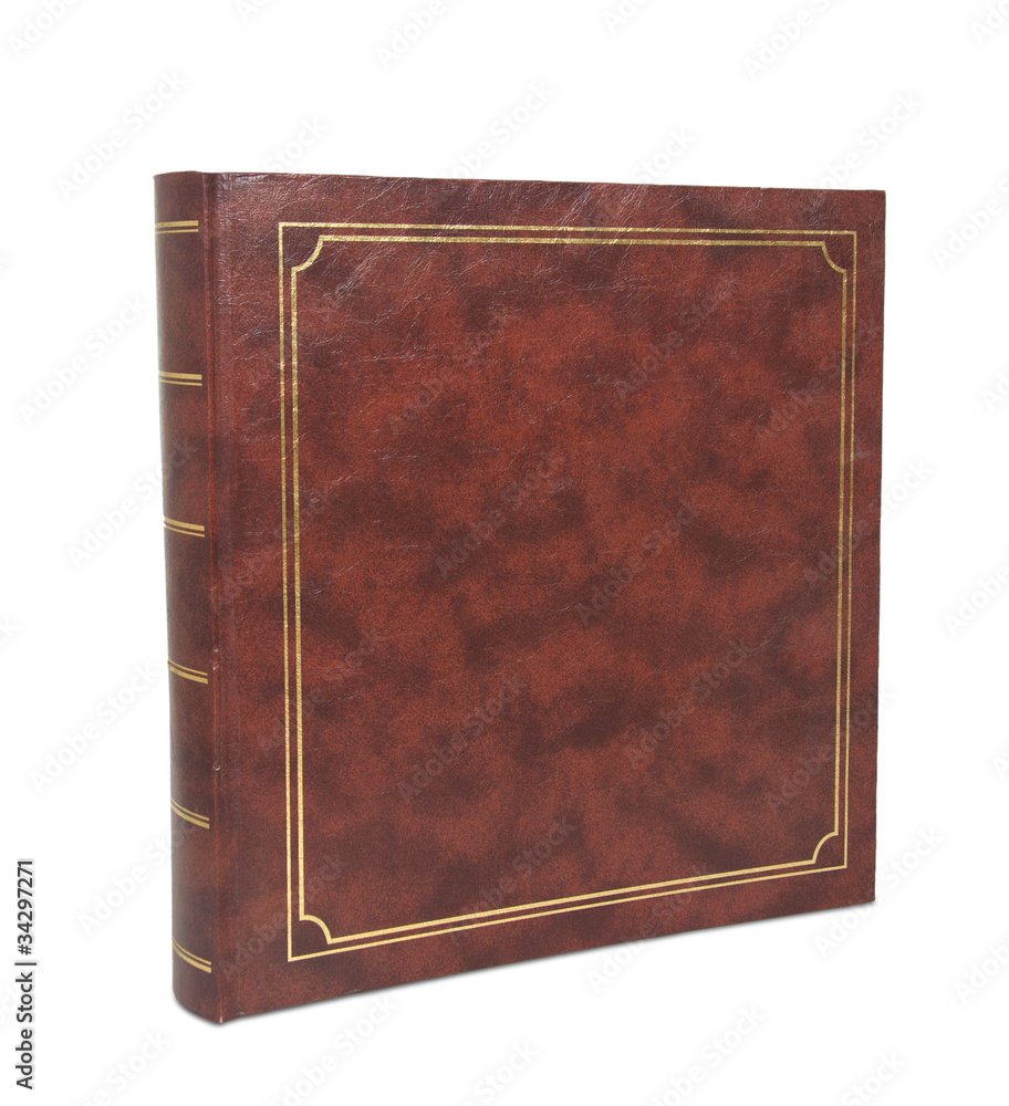 Big brown book with clipping path photo album Big brown book with clipping path photo album