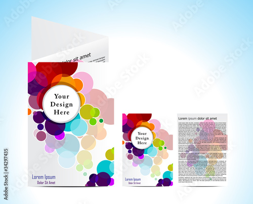 abstract colorful circuler  brochure