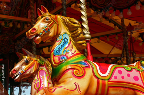 Close of of Carousel Horse