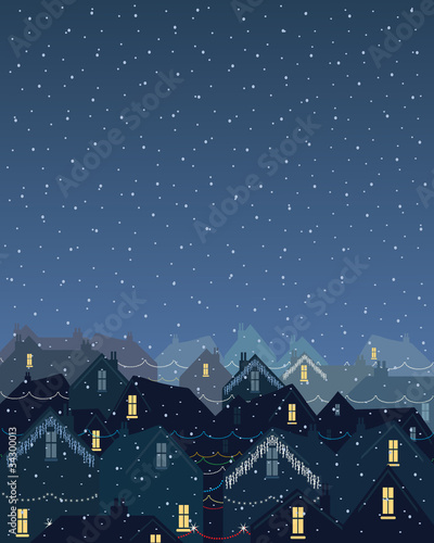 christmas lights in the city