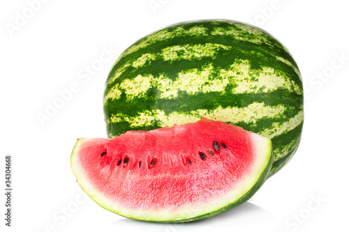 fresh watermelon isolated on white