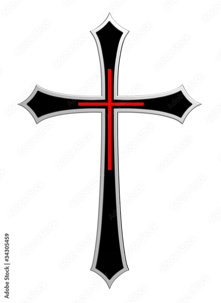 Christian cross isolated on white. Christian cross isolated on white.