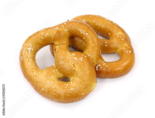 Two soft pretzels