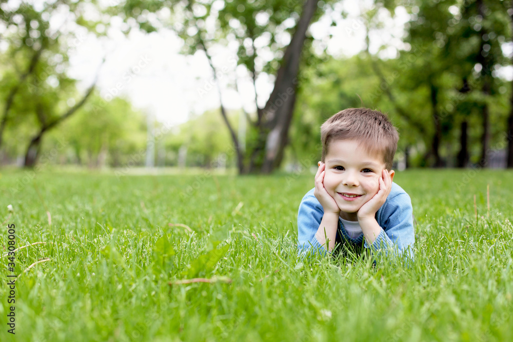 Portrait of a little boy outdoors Portrait of a little boy outdoors