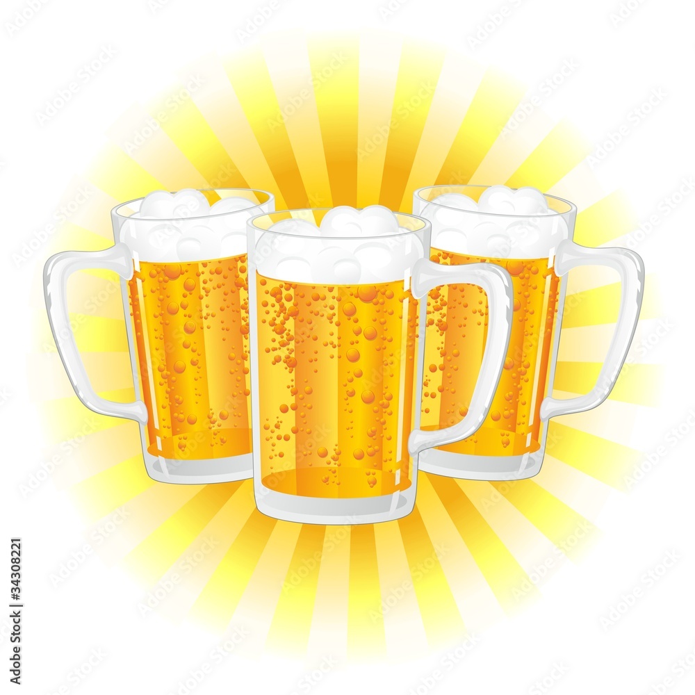 Boccale di Birra Sfondo-Beer Mug Background-Vector Stock Vector