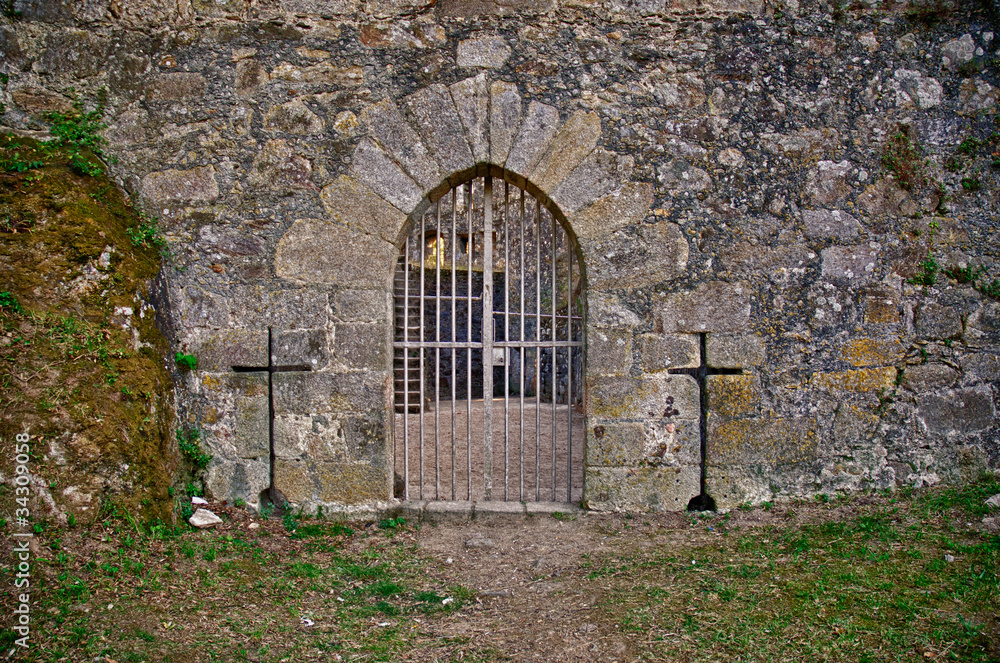 Medieval castle gate