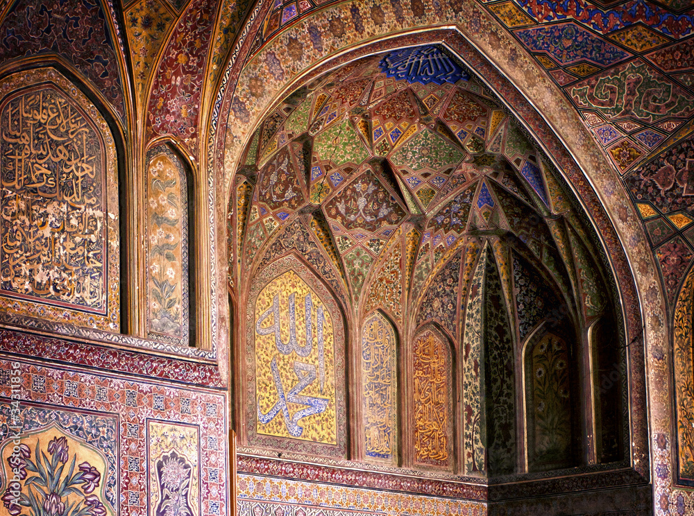 Interior of Wazir Khan Mosque