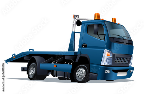 Vector cartoon tow truck