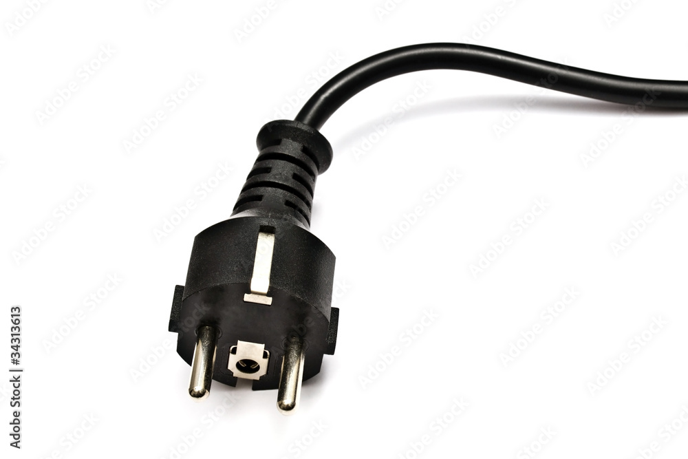 Electric plug isolated on the white Electric plug isolated on the white