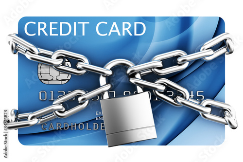 Padlocked credit card