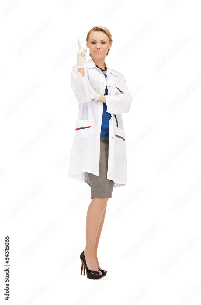 attractive female doctor with stethoscope attractive female doctor with stethoscope