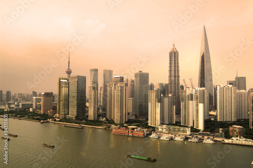 Canvas Print scene of shanghai