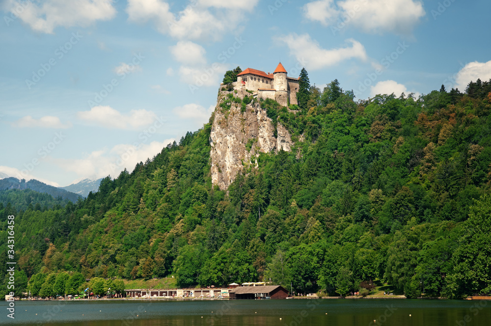 Bled castle above Lake Bled in Slovenia. Bled castle above Lake Bled in Slovenia.