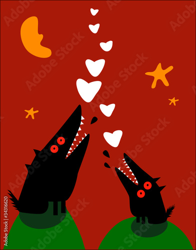 Funny wolfs