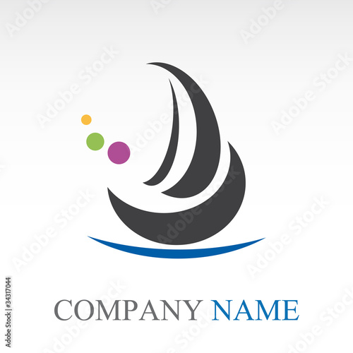 Logo sailing ship # Vector