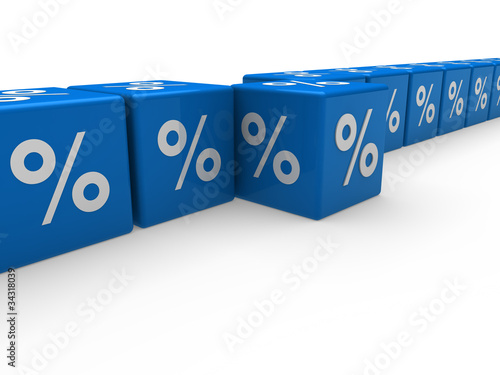3d blue sale cube percentage