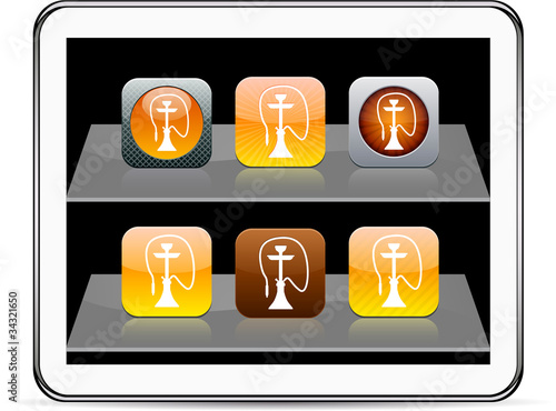 Hookah orange app icons.