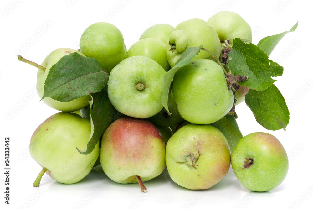 Healthy food is a green apples