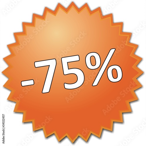 étiquette -75%