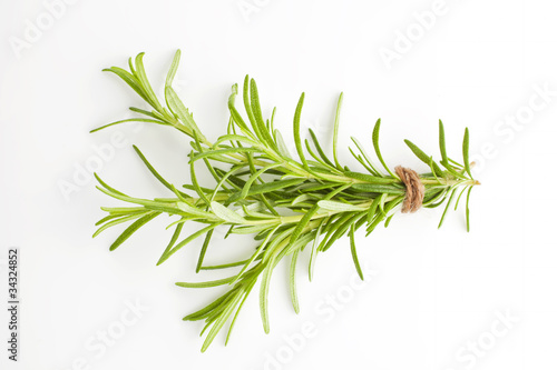Rosemary bunch isolated.