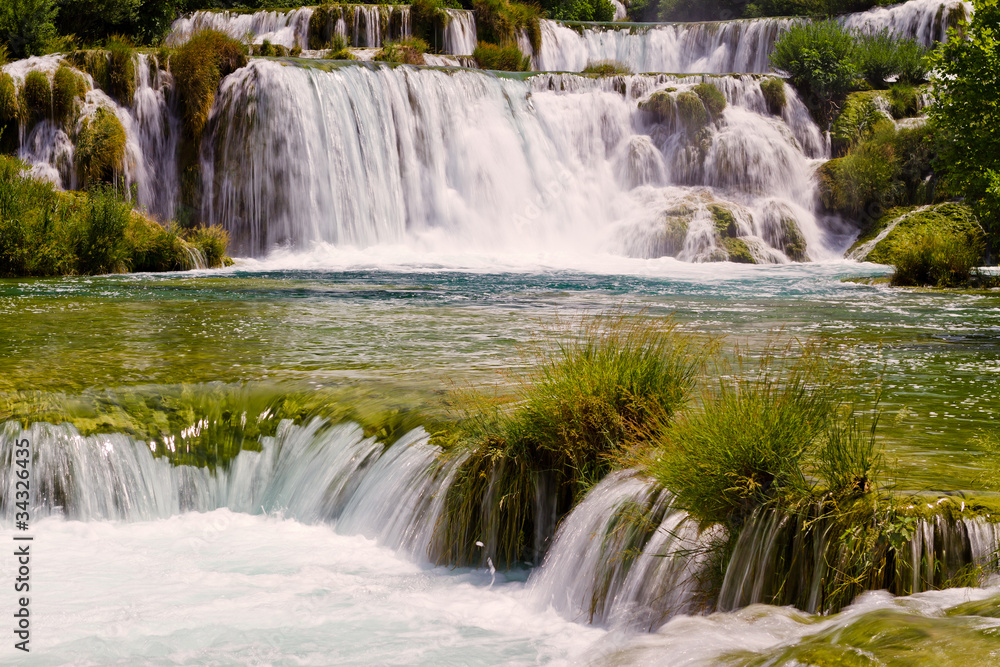 Skradinski waterfall on the Krka river Skradinski waterfall on the Krka river