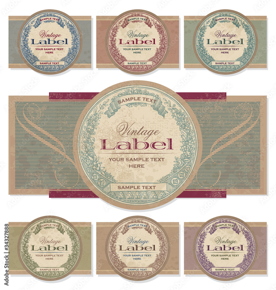 Fototapeta premium vintage labels set (vector)