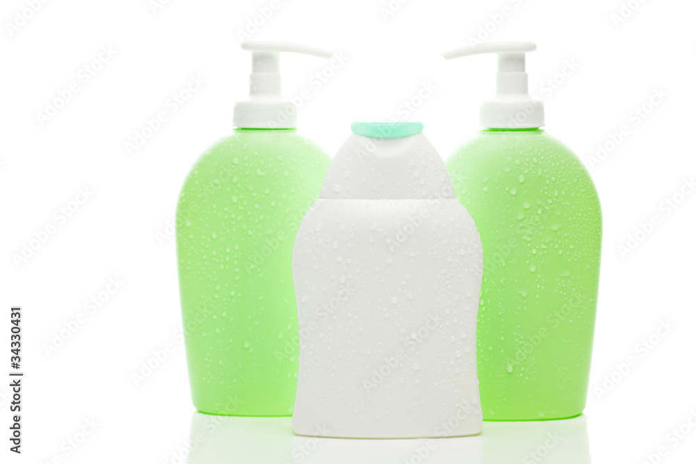 cosmetic containers isolated on white cosmetic containers isolated on white