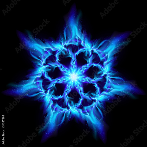 Blue fire flower