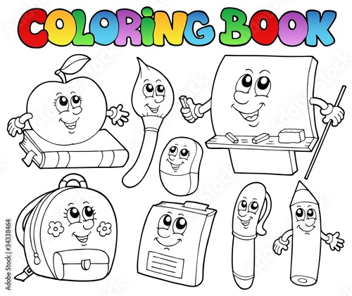 Coloring book school cartoons 5