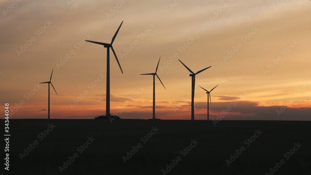 Wind Turbine at Sunset Wind Turbine at Sunset
