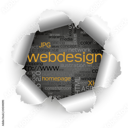 Papierloch, Webdesign-Keywörter, Schlagworte, SEO photo