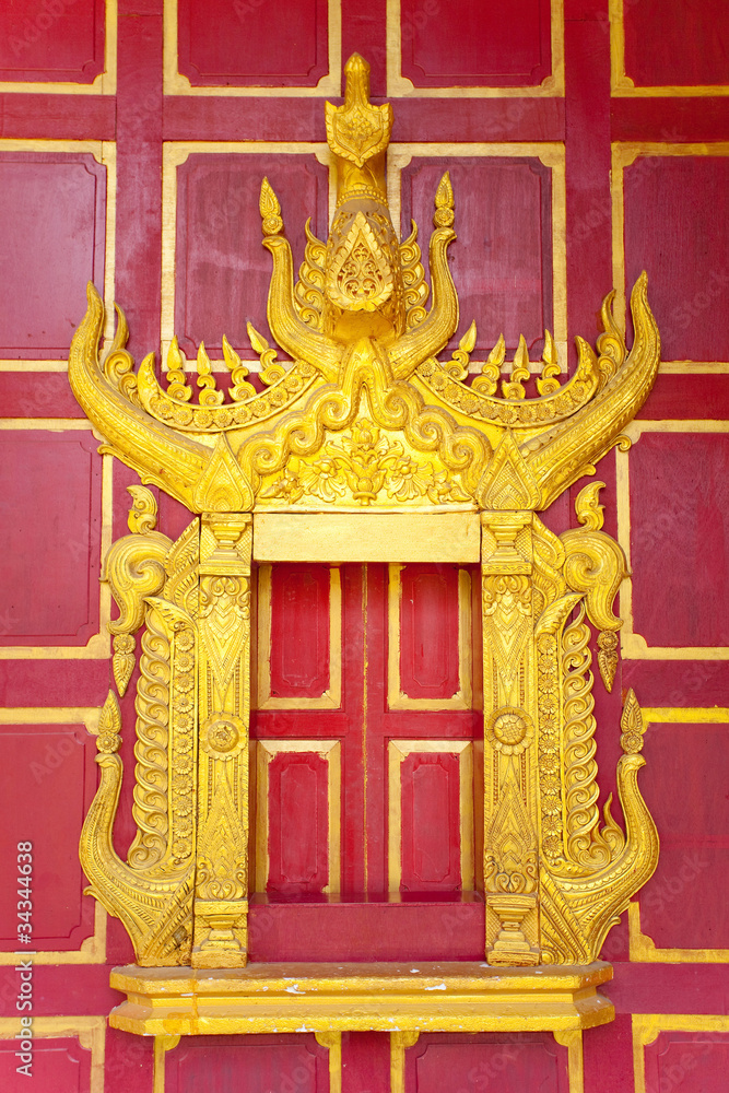 Thai style gold window