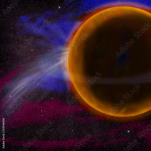 Glowing planet photo