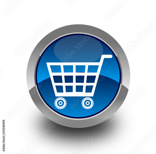 Shopping cart glossy icon