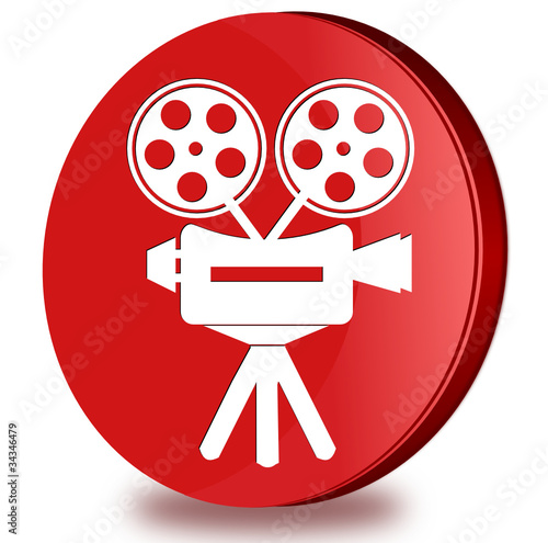 Video camera glossy icon