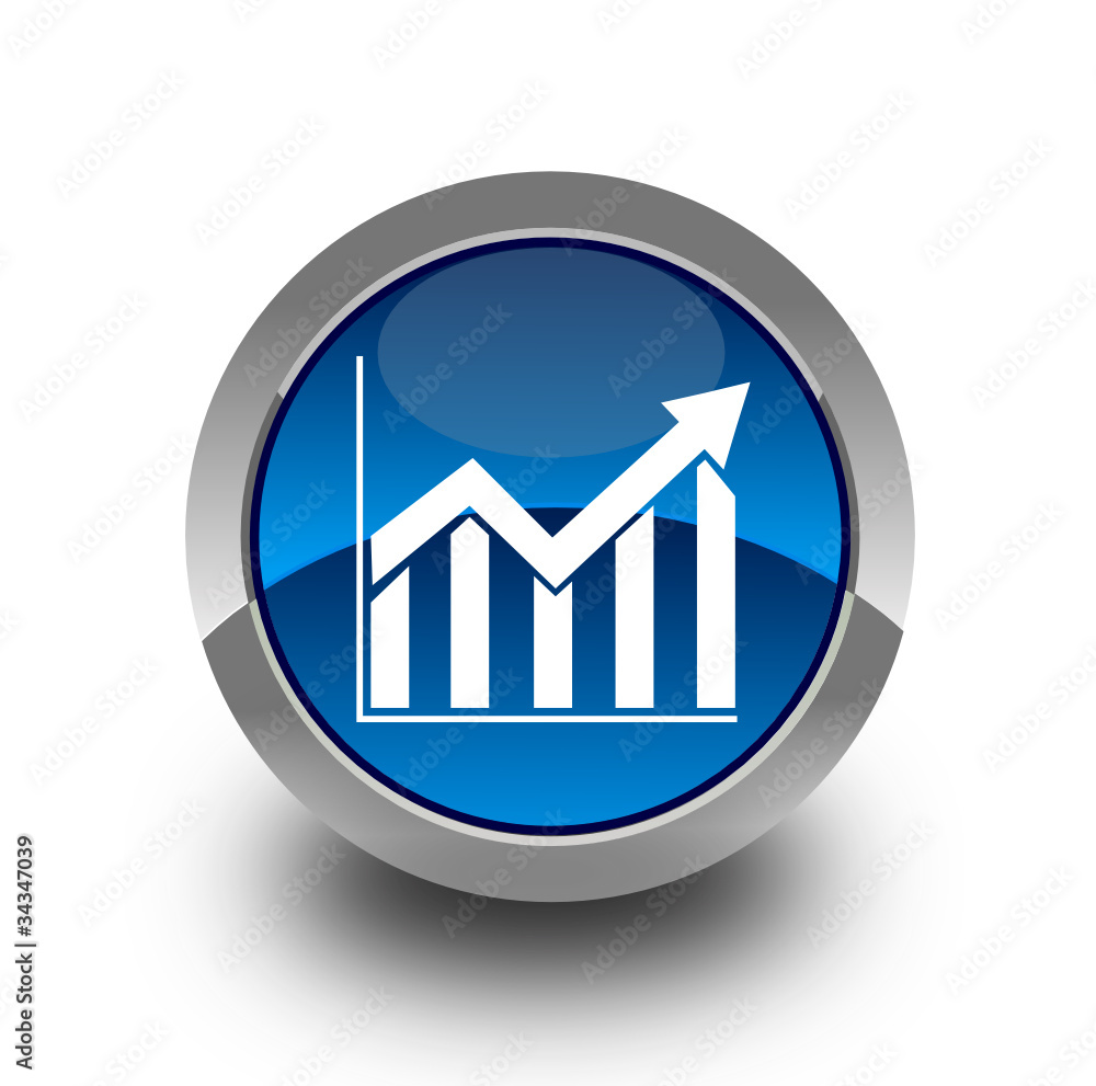 Histogram glossy icon Histogram glossy icon