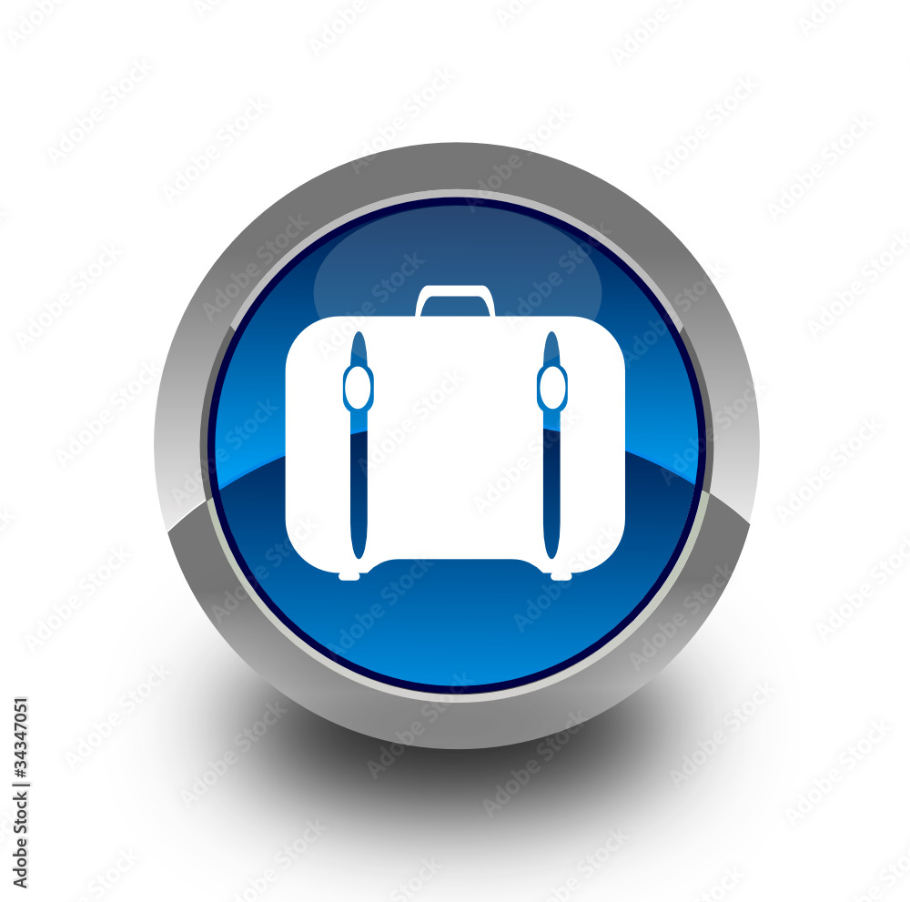 Suitcase glossy icon Suitcase glossy icon