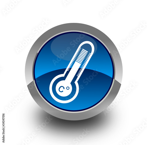 Thermometer glossy icon