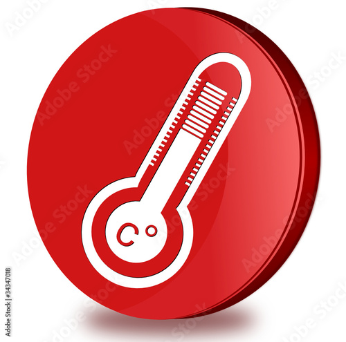 Thermometer glossy icon