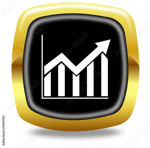 Histogram glossy icon
