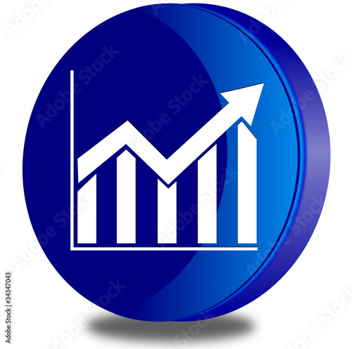 Histogram glossy icon