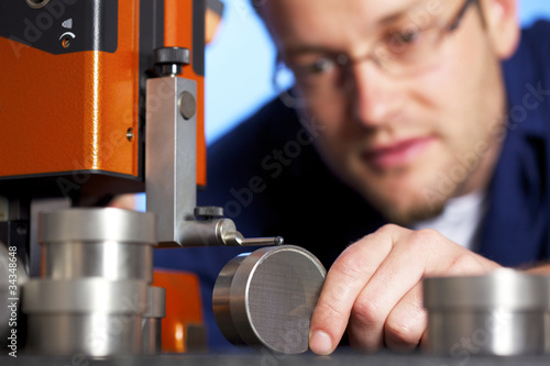 Macro of engineer measuring