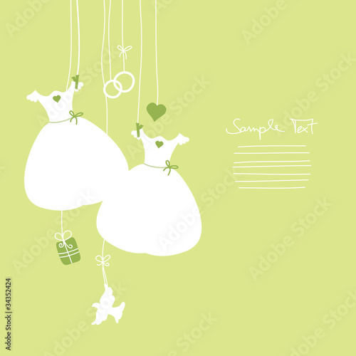 Hanging Wedding Symbols Mrs. & Mrs. Gay Green