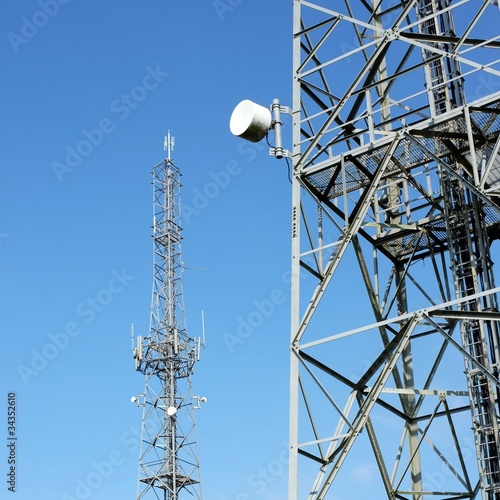 Communication towers with antenna.